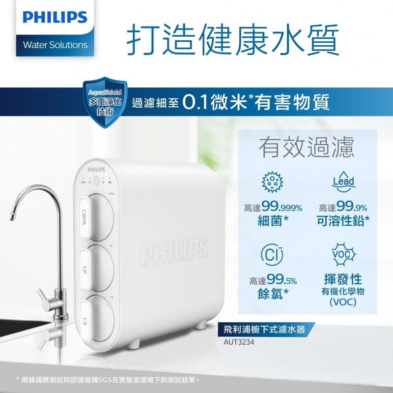 Philips飛利浦AUT3234/97櫥下型濾水器(包基本安裝)[原廠行貨]