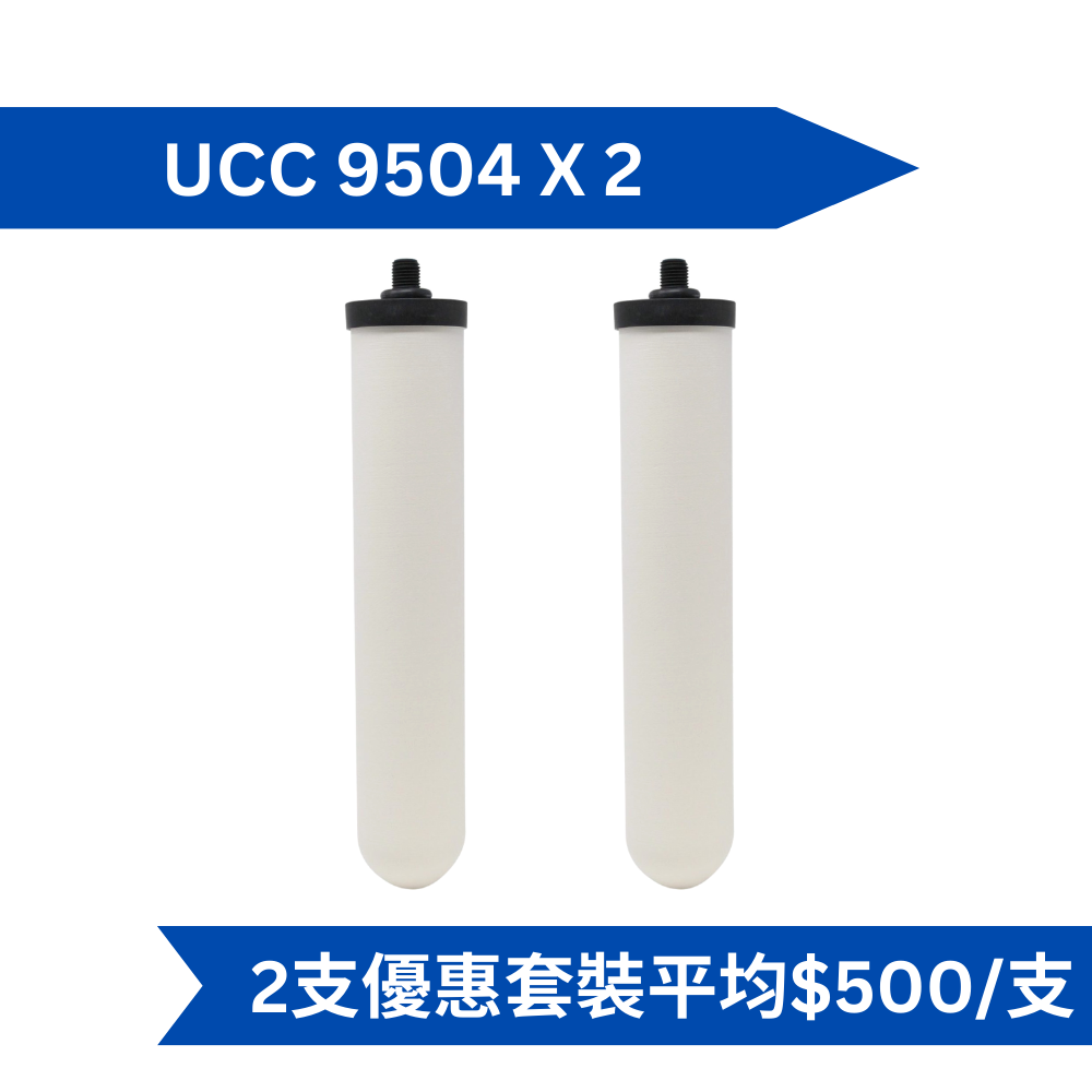 Doulton道爾頓Ultra Carb UCC9504 10吋矽藻瓷濾芯(2支組合價)[原廠行貨]